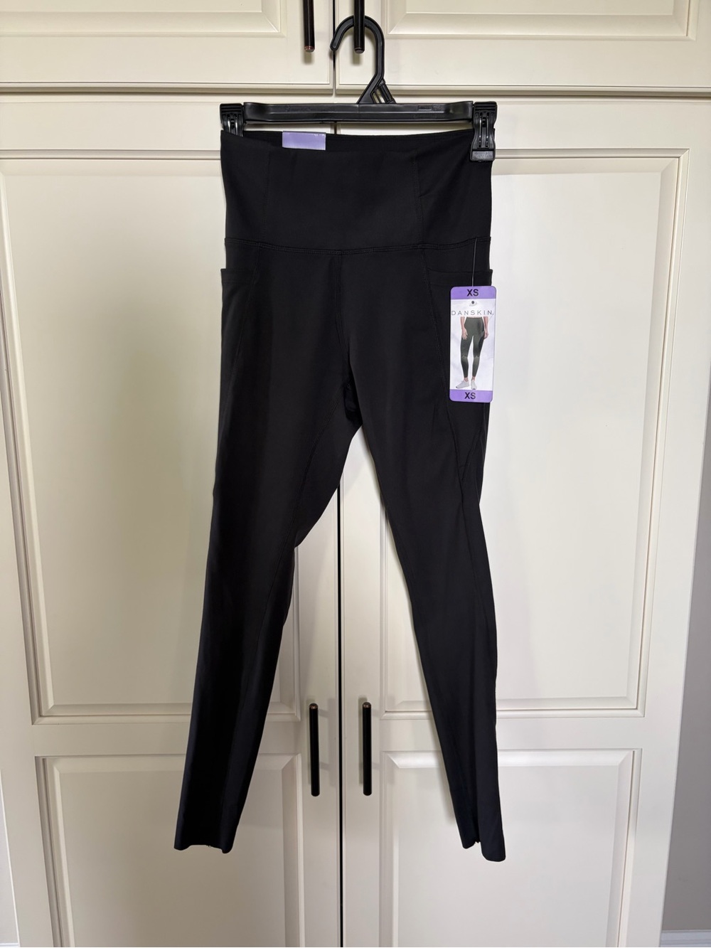 Danskin Black High Rise Brushed Leggings NWT